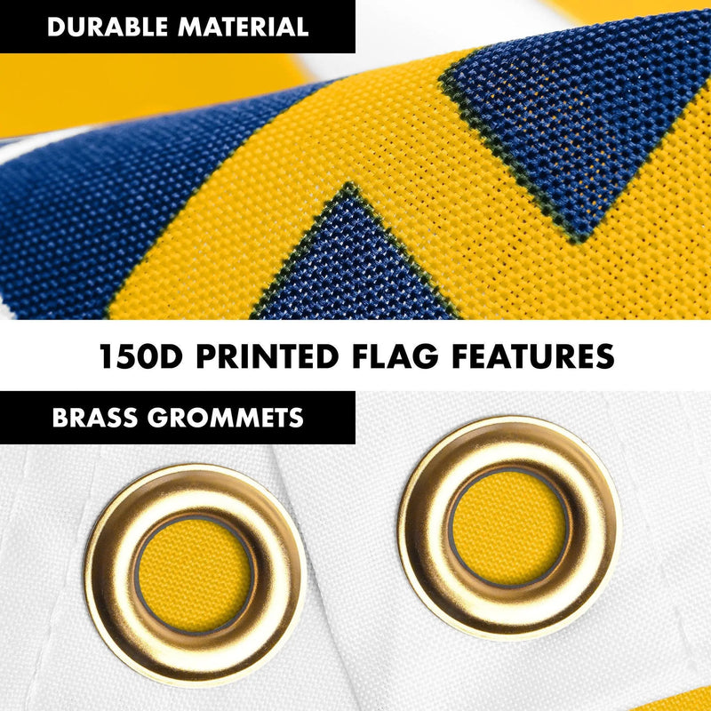 G128 Combo Pack: 6 Ft Tangle Free Spinning Flagpole (Black) & Rhode Island Flag 3x5 Ft Printed 150D Polyester, Brass Grommets (Flag Included) Aluminum Flag Pole G128