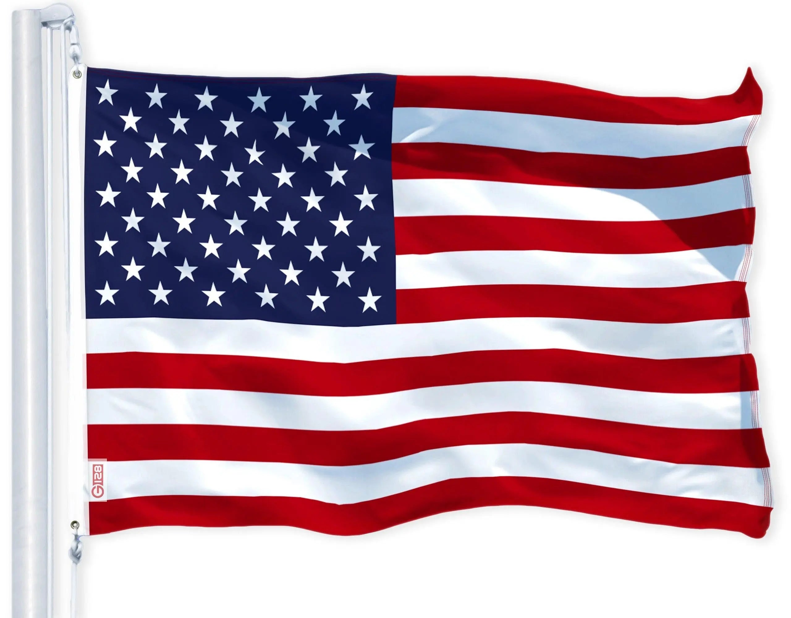 G128 Combo Pack: USA American Flag 3x5 Ft 150D Printed Stars & Chicago 3x5 Ft 150D Printed G128