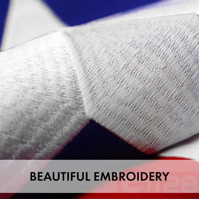 G128 Texas State Flag 6x10 FT 2-Pack Embroidered Stars Sewn Stripes Heavy Duty 220GSM Tough Spun Polyester Quality with Brass Grommets G128