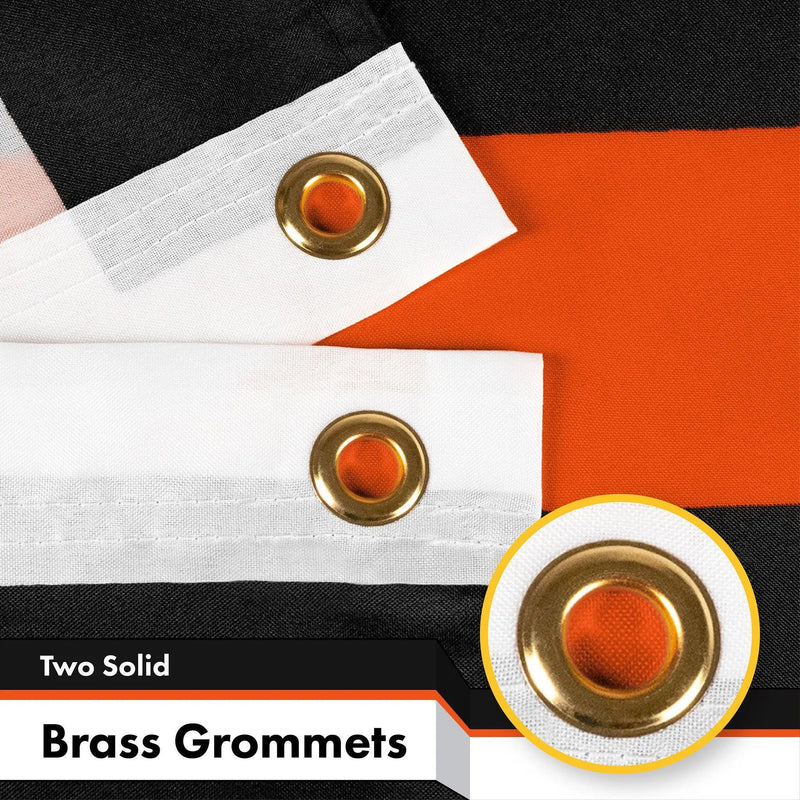 G128 - Thin Orange Line American Flag 150D Polyester 3x5 FT Printed Flag - Honoring Men Women Search and Rescue Brass Grommets Indoor/Outdoor - Much Thicker More Durable Than 100D 75D Polyester - GreatEagleInc