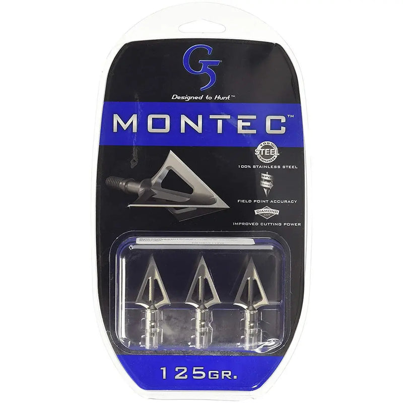 G5 Outdoors Montec Crossbow Fixed Broadhead - 125 Grain (3-pack) G5OUTDOORS