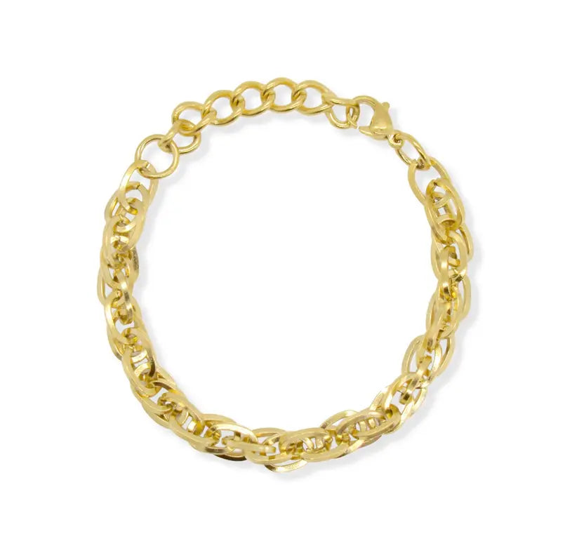 GEMMA GOLD CHUKY ROPE CHAIN BRACELET Mai Desiree