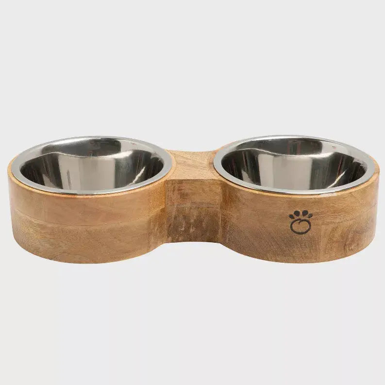 GF Pet Wood & Metal Feeder Double Diner GF Pet