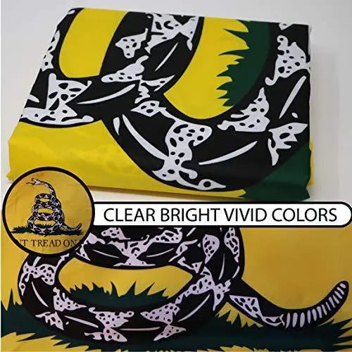 Gadsden (Dont Tread On Me) Flag 150D Printed Polyester 3x5 Ft - Double Sided 3ply G128