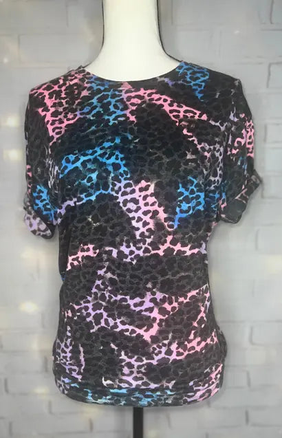 Galaxy Leopard Tie Dye Blank Tee The Blended Owl