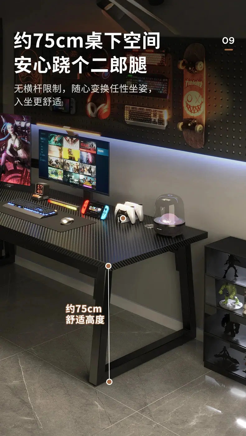 Gaming Desk, Carbon Fiber Computer Desk, Office Home Games, Desktop Desk GreatEagleInc