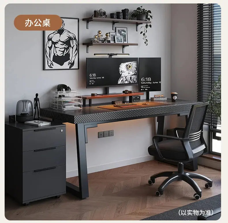 Gaming Desk, Carbon Fiber Computer Desk, Office Home Games, Desktop Desk GreatEagleInc