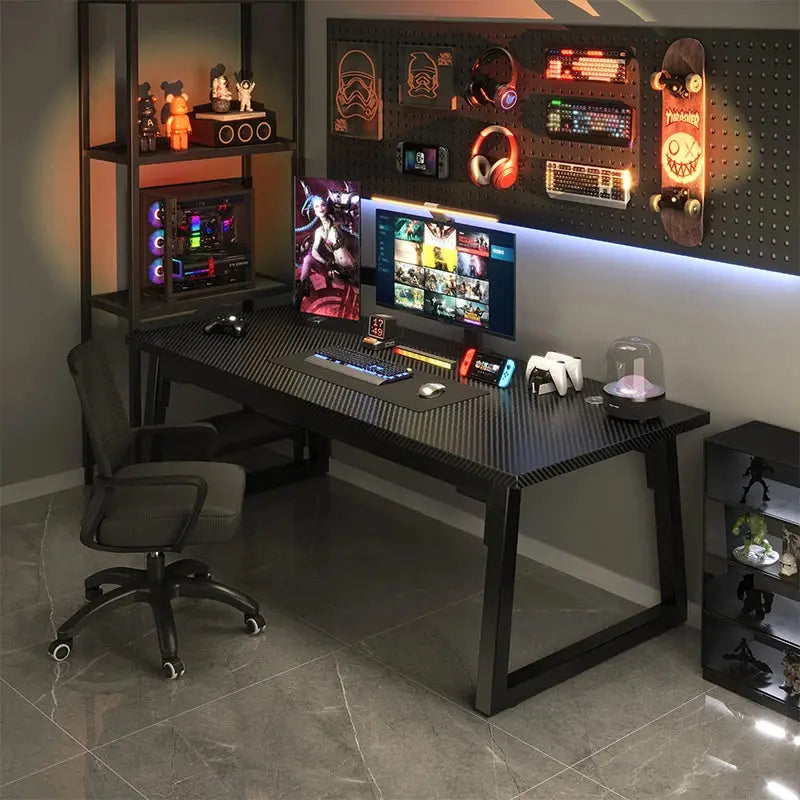 Gaming Desk, Carbon Fiber Computer Desk, Office Home Games, Desktop Desk GreatEagleInc