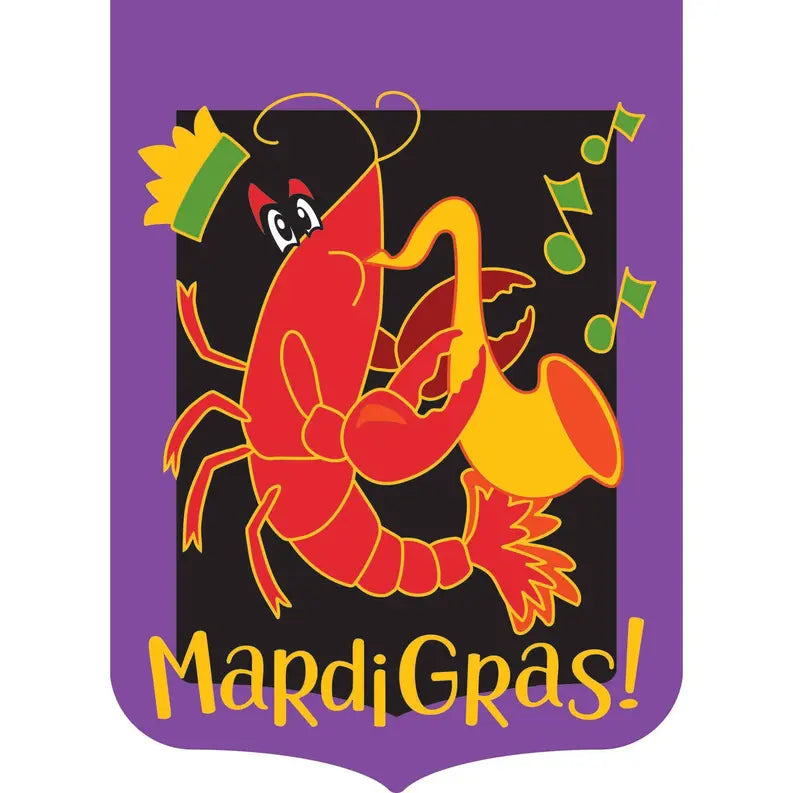Garden Crawfish Mardi Gras Flag Dicksons Inc