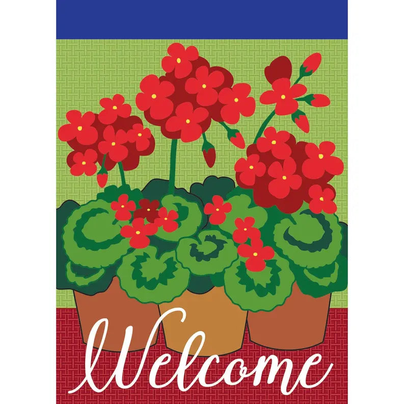 Garden Geraniums Blap Flag Dicksons Inc
