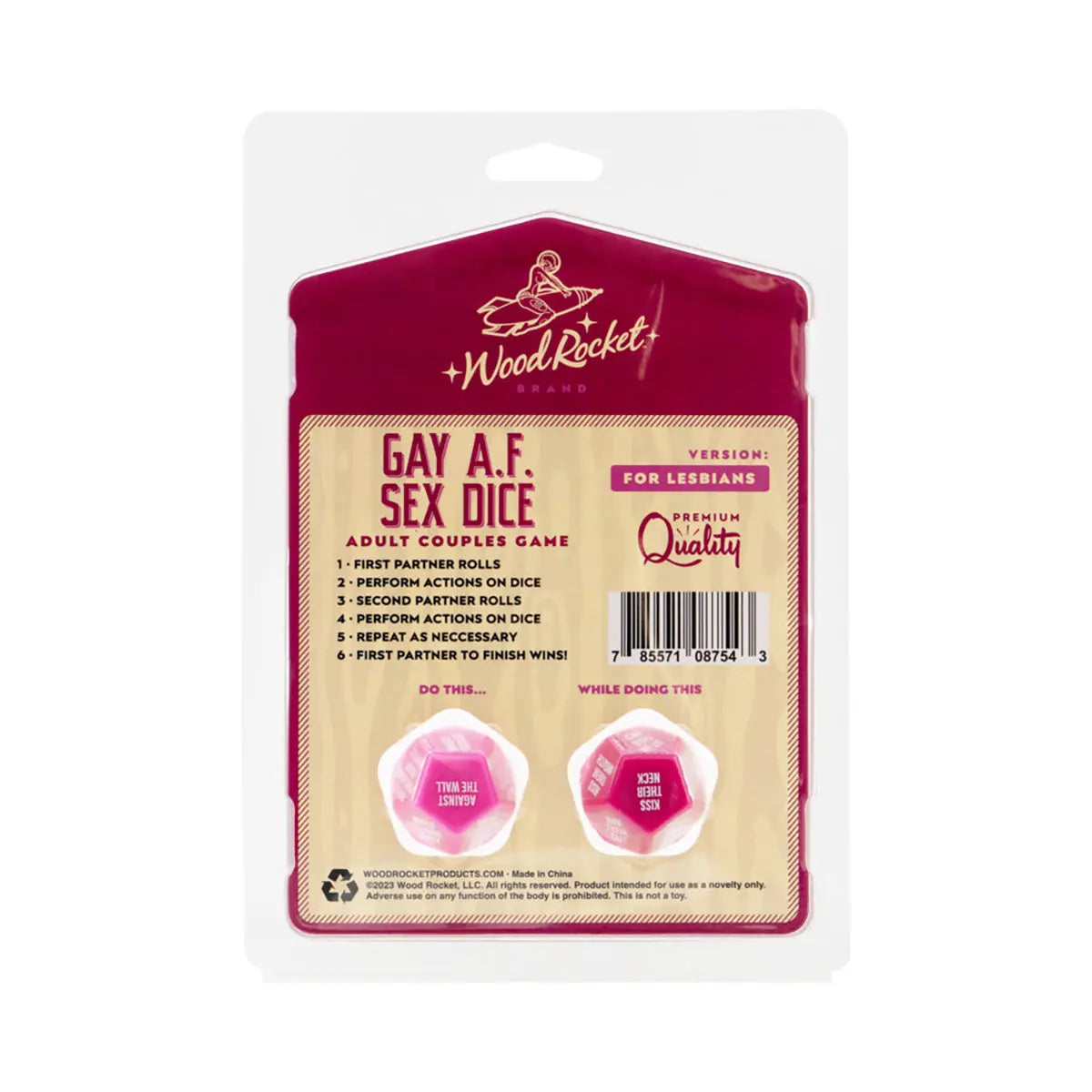 Gay AF Sex Dice: Lesbians Wood Rocket