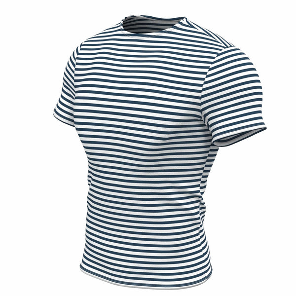 Genuine Striped Short Sleeved T-Shirt Top Cotton Sailor Shirt Navy Blue Original Telnyashka M Utog