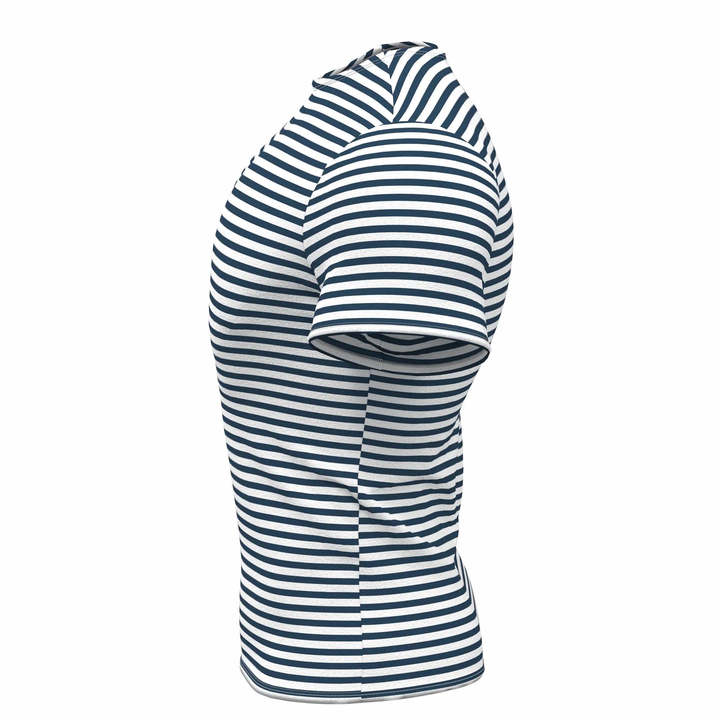 Genuine Striped Short Sleeved T-Shirt Top Cotton Sailor Shirt Navy Blue Original Telnyashka M Utog