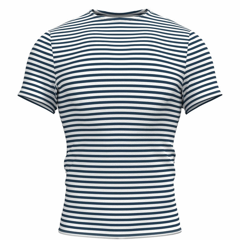 Genuine Striped Short Sleeved T-Shirt Top Cotton Sailor Shirt Navy Blue Original Telnyashka M Utog