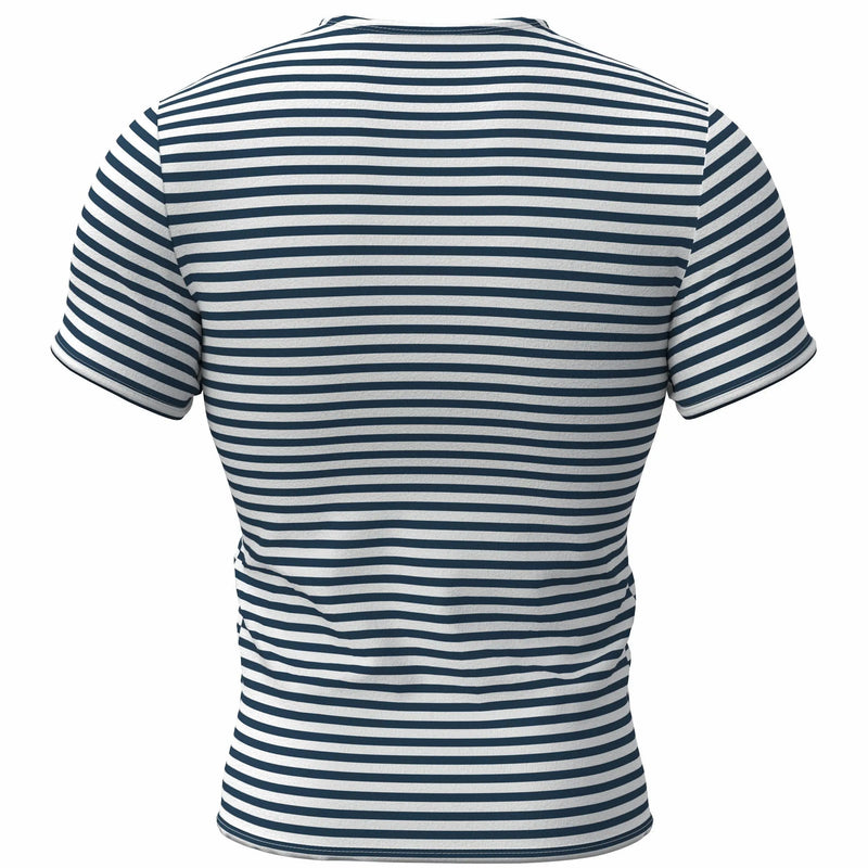 Genuine Striped Short Sleeved T-Shirt Top Cotton Sailor Shirt Navy Blue Original Telnyashka M Utog