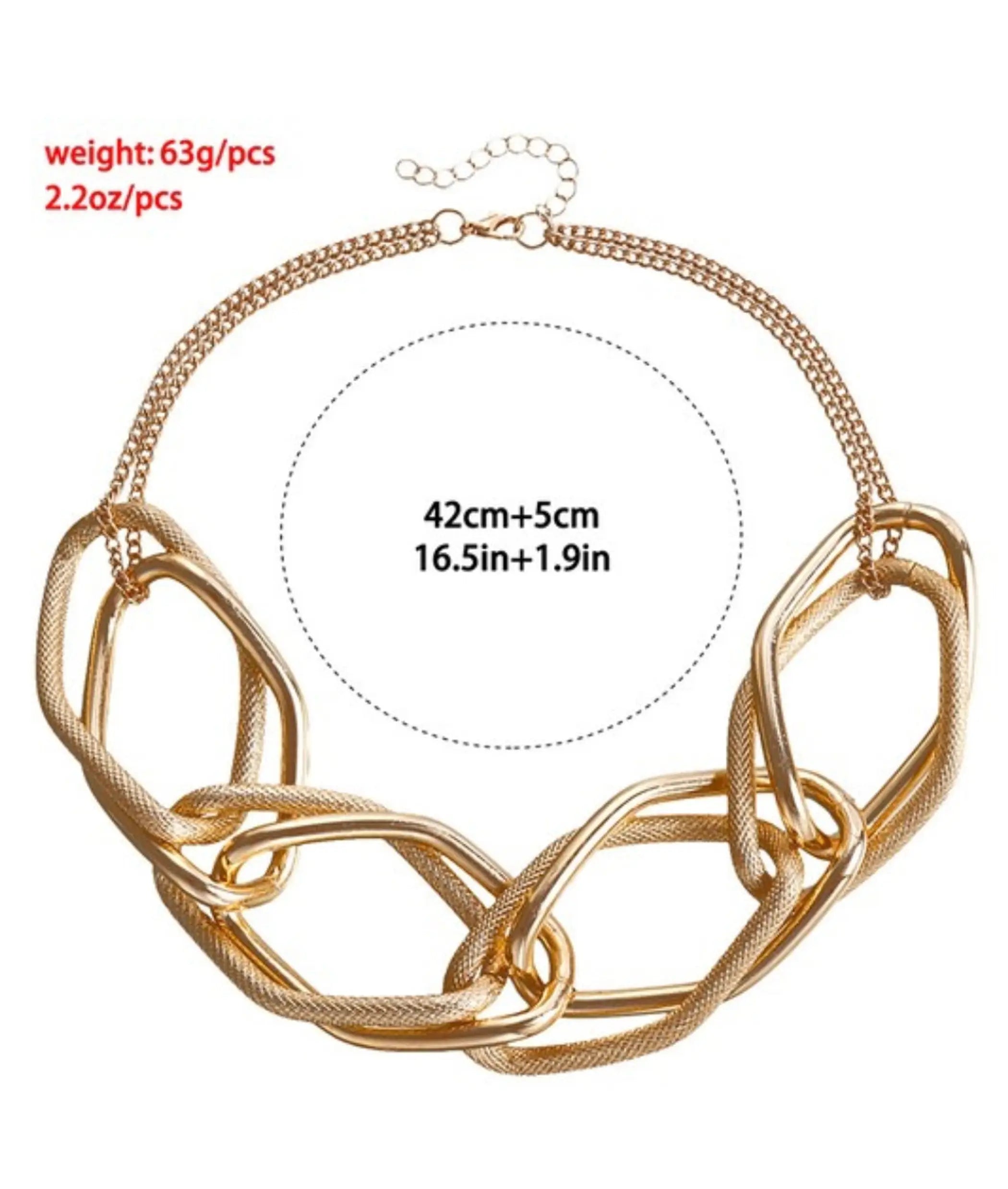 Geometric Chain Statement Piece Necklace SurelyMine