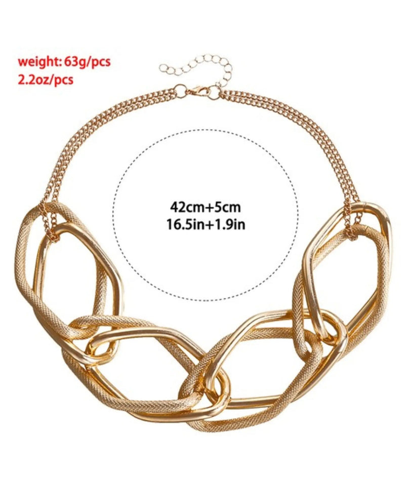 Geometric Chain Statement Piece Necklace SurelyMine