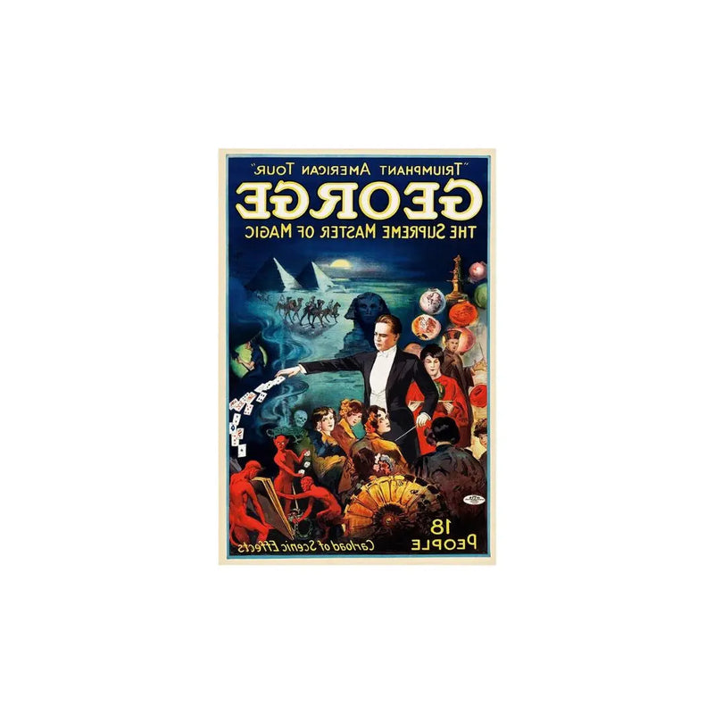 George The Supreme Master Vintage Magic Unframed Print Wall Art - GreatEagleInc