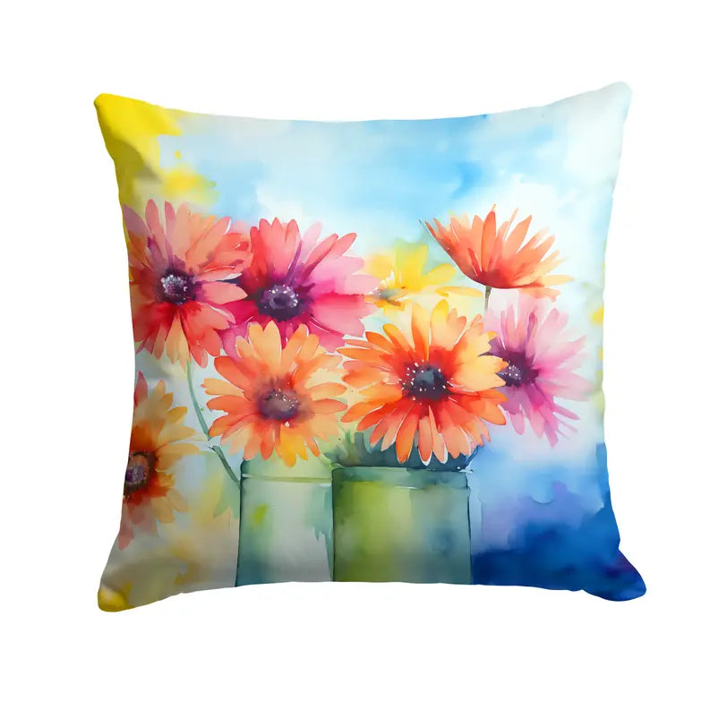Gerbera Daisies in Watercolor Pair of Pot Holders Caroline's Treasures