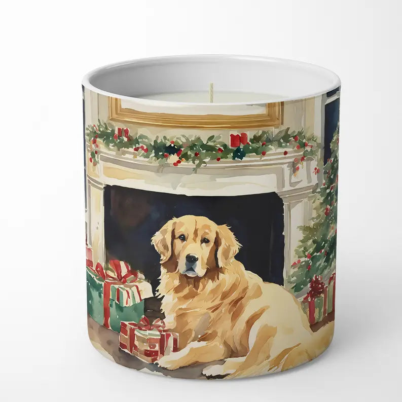 German Shepherd Cozy Christmas Decorative Soy Candle Caroline's Treasures
