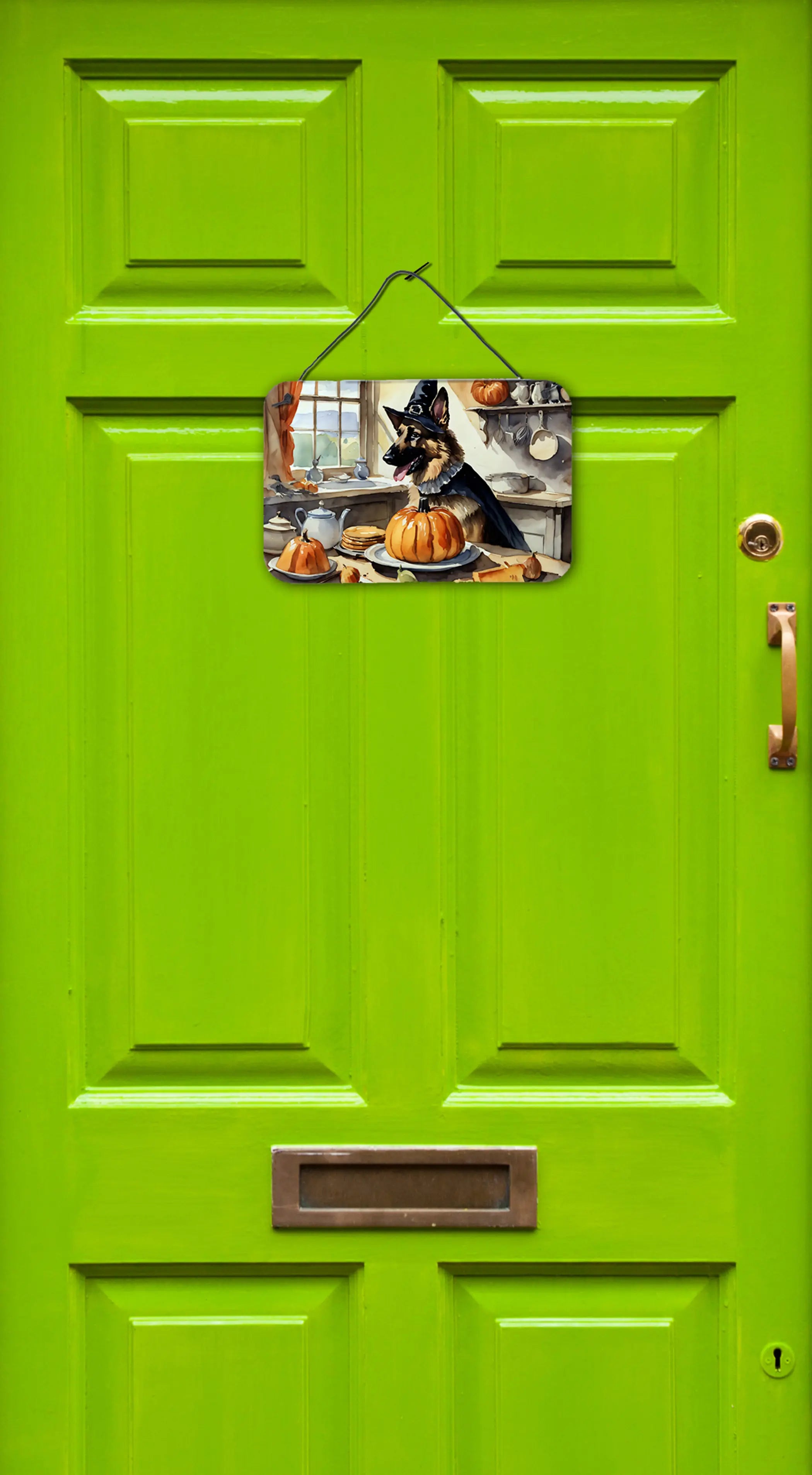German Shepherd Fall Kitchen Pumpkins Wall or Door Hanging Prints Caroline's Treasures