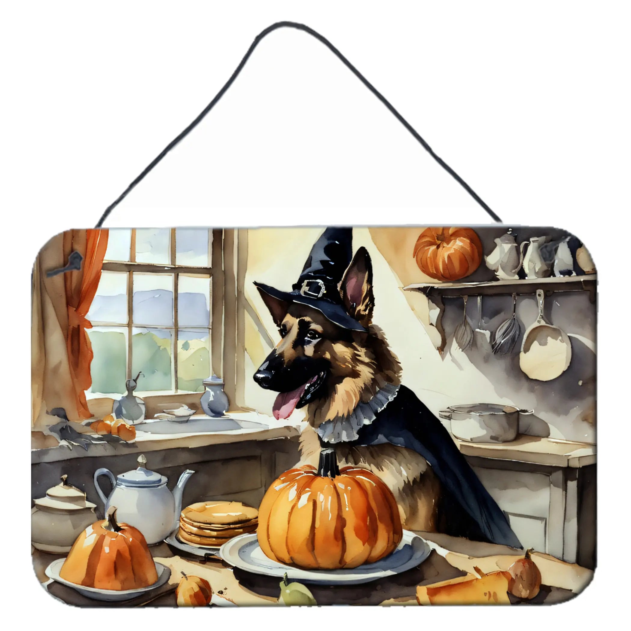 German Shepherd Fall Kitchen Pumpkins Wall or Door Hanging Prints Caroline's Treasures