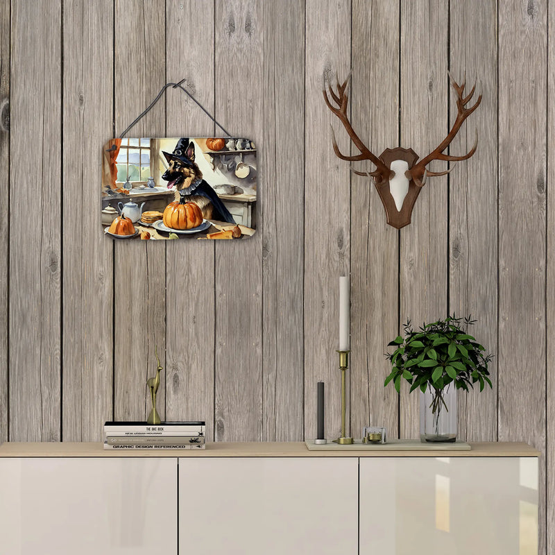 German Shepherd Fall Kitchen Pumpkins Wall or Door Hanging Prints Caroline's Treasures