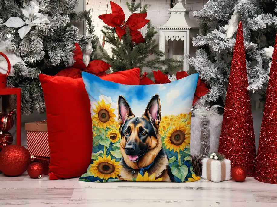 German Shepherd in Sunflowers Pair of Pot Holders Caroline's Treasures