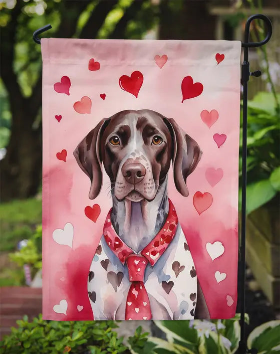 German Shorthaired Pointer My Valentine Garden Flag Caroline's Treasures