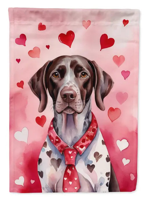 German Shorthaired Pointer My Valentine Garden Flag Caroline's Treasures
