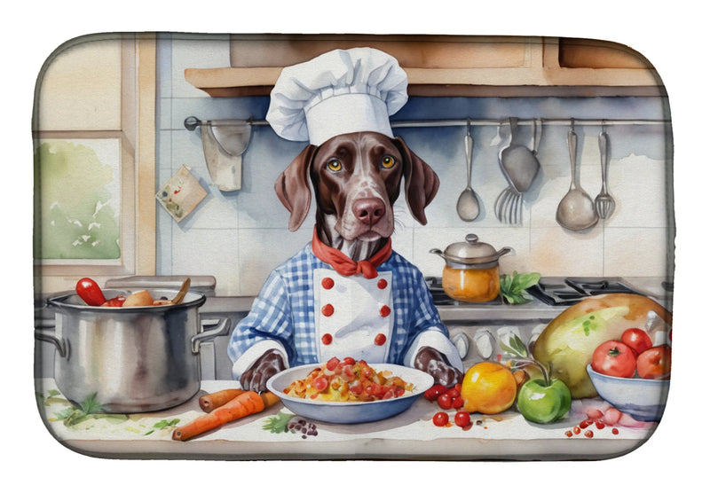 German Shorthaired Pointer The Chef Dish Drying Mat Caroline's Treasures