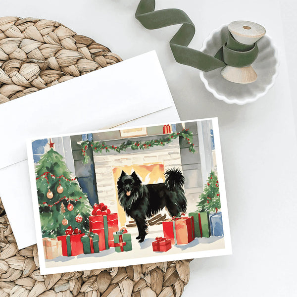 German Spitz Cozy Christmas Greeting Cards Pack of 8 Caroline's Treasures