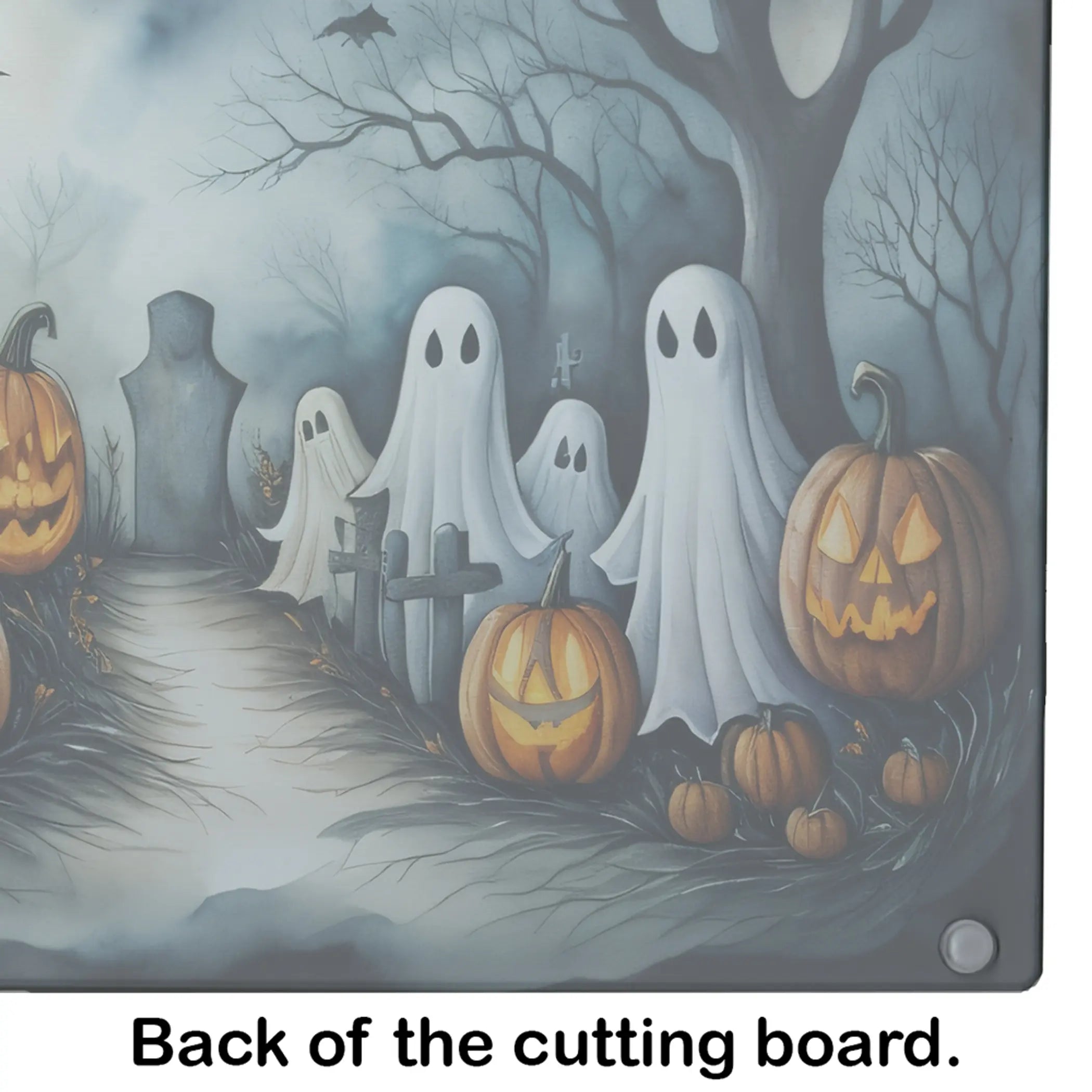 Ghosts Spooky Halloween Glass Cutting Board Caroline's Treasures
