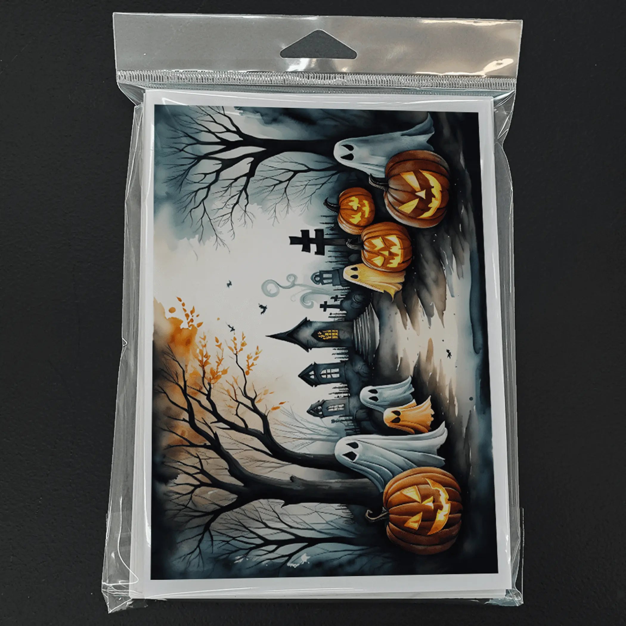 Ghosts Spooky Halloween Greeting Cards Pack of 8 Caroline's Treasures