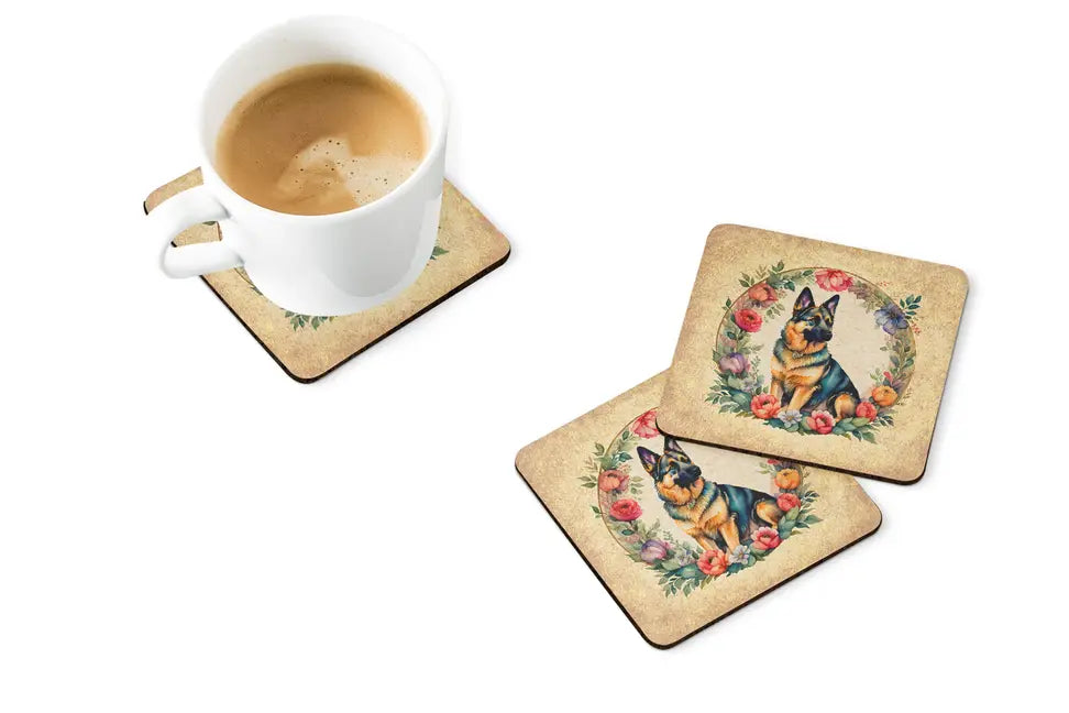 Giant Schnauzer and Flowers Pair of Pot Holders Caroline's Treasures
