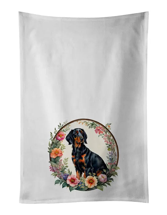 Giant Schnauzer and Flowers Pair of Pot Holders Caroline's Treasures