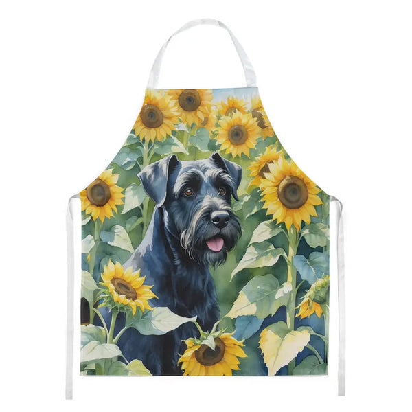 Giant Schnauzer in Sunflowers Apron Caroline's Treasures