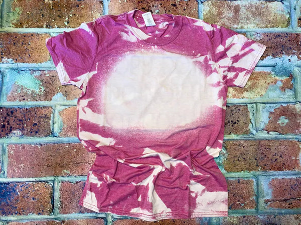 Gildan Berry Pink Bleached Blank Tee The Blended Owl