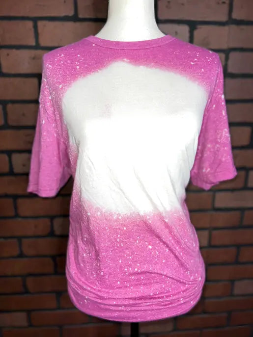 Gildan Berry Pink Bleached Blank Tee The Blended Owl