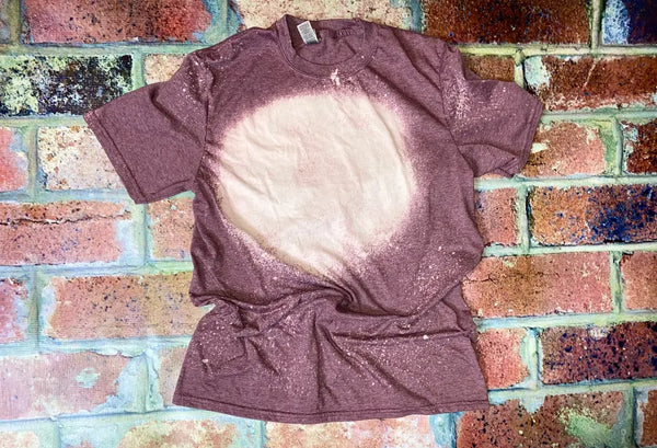 Gildan Maroon Splatter Bleach Blank Tee The Blended Owl