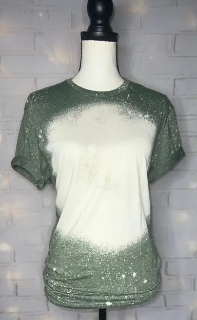 Gildan Military Green Bleach Blank Tee The Blended Owl