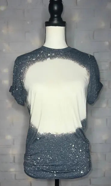 Gildan Navy Bleached Blank Tee The Blended Owl
