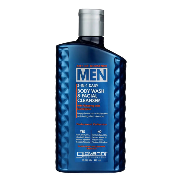 Giovanni Hair Care Products - 2n1 Body Wsh&face Men Cdwd - 1 Each-16.9 Oz Giovanni Hair Care Products