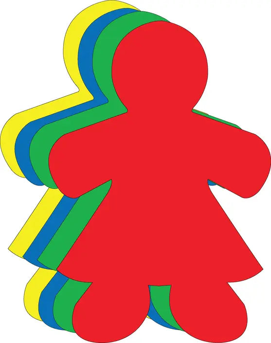Girl Assorted Color Super Cut-Outs Creative Shapes