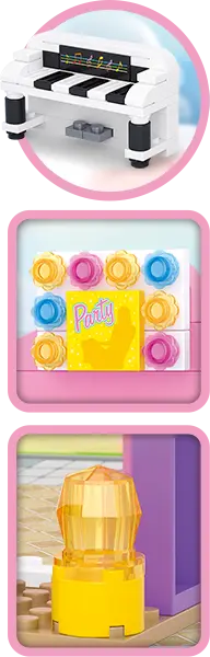 Girl's Dream Piano Solo Stage Building Brick Kit (109 pcs) Texas Toy Distribution