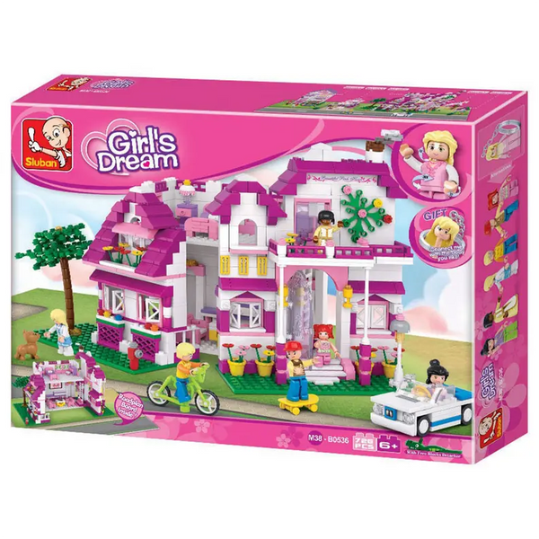 Girl's Dream Seaside Villa Building Brick Kit (726 pcs) Texas Toy Distribution