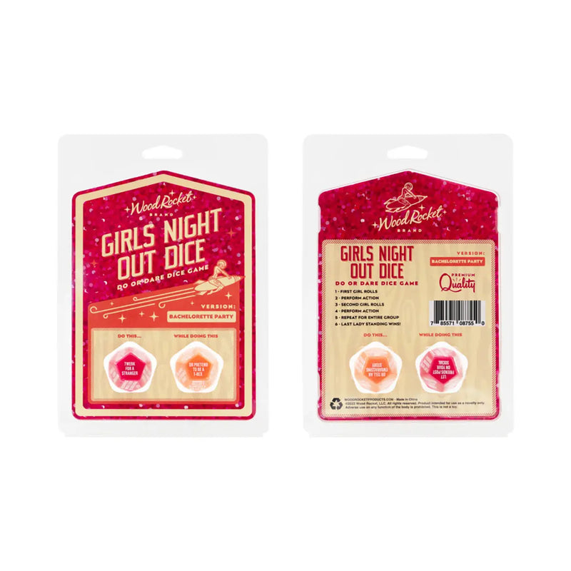 Girls Night Out Dice: Bachelorette Party Wood Rocket