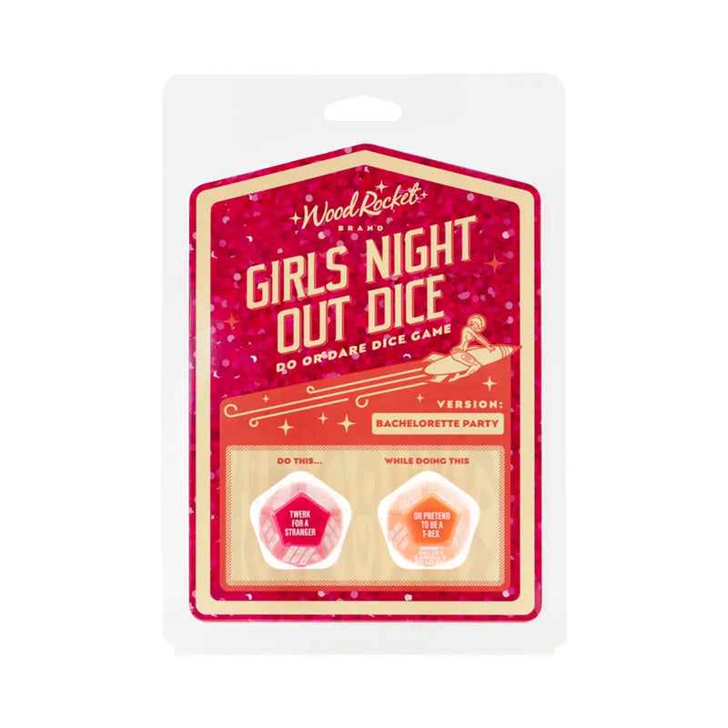 Girls Night Out Dice: Bachelorette Party Wood Rocket