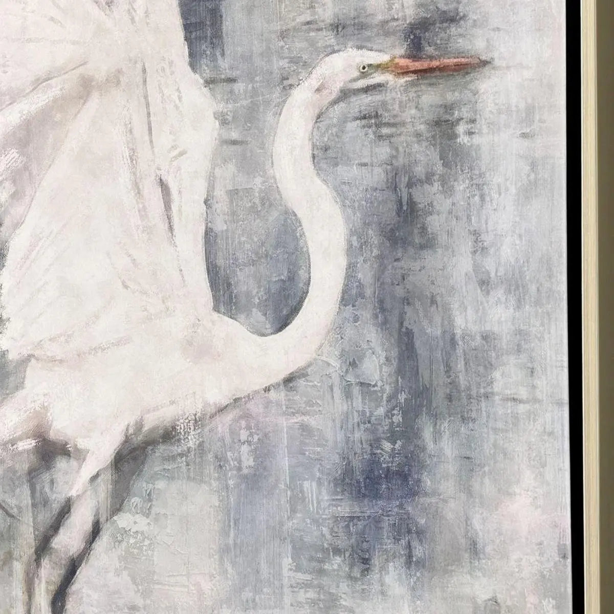 Glacier Heron I Silver Floater Frame Wall Art Homeroots Home Decor