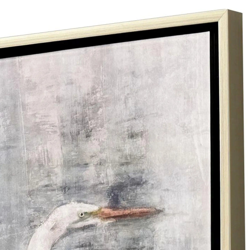 Glacier Heron I Silver Floater Frame Wall Art Homeroots Home Decor